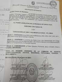 Salió el despacho favorable y avanza la derogación de la Ley de Lemas