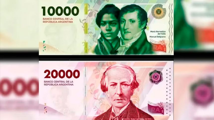 El Banco Central confirmó cuando se podrán en circulación los billetes de $20.000