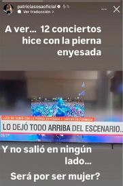 Patricia Sosa explotó por cómo ovacionaron a Luck Ra por dar un concierto con la pierna enyesada