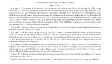 Provincia le puso fecha y lugar a la primera audiencia pública por el GNL