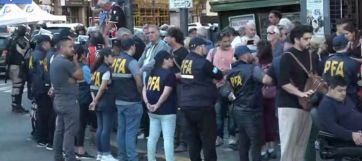 Otra vez, tensión y gases en la marcha de jubilados