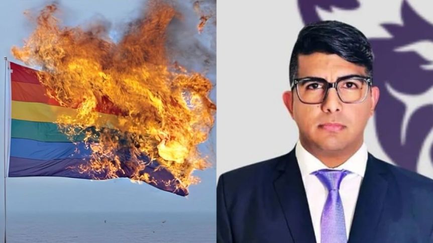 Publicó una bandera LGTB+ prendida fuego y la Justicia lo obliga a retractarse