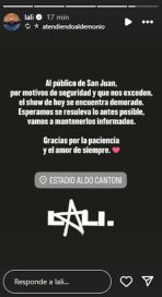 Hubo una amenaza de bomba en el show de Lali: qué pasó