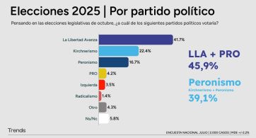 Sólo los jóvenes apoyan mayoritariamente a Milei