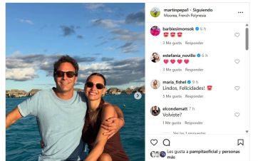 Se filtraron las primeras fotos de Pampita y Martín Pepa en la Polinesia