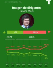 El peronismo se entusiasma: a un mes de las elecciones, cae la imagen de Javier Milei