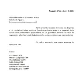 Neuquén activa la paritaria y busca sellar un acuerdo con los gremios antes de fin de año