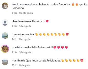 Marina Calabró y Rolando Barbano celebraron su primer aniversario juntos