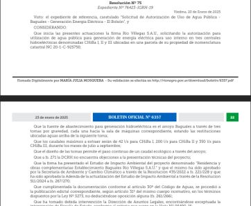 Microcentrales hidroeléctricas y hotel de lujo en Baguales: vienen por el agua