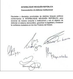 Opositores de distintas fuerzas formaron el interbloque “Neuquén República”