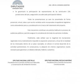 Ley de Glaciares: diputados quieren limitar las exposiciones en la audiencia pública