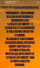 Santiago del Moro sorprendió con un anuncio en GH: se viene un intercambio internacional