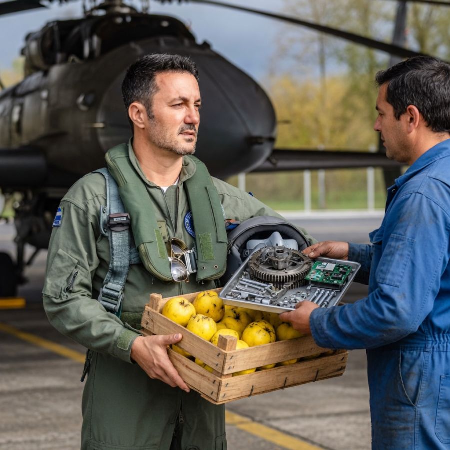 Economía de guerra: una tonelada de membrillos para revivir una camioneta