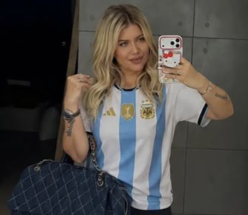 El topples de Wanda Nara: a puro festejo mundialista