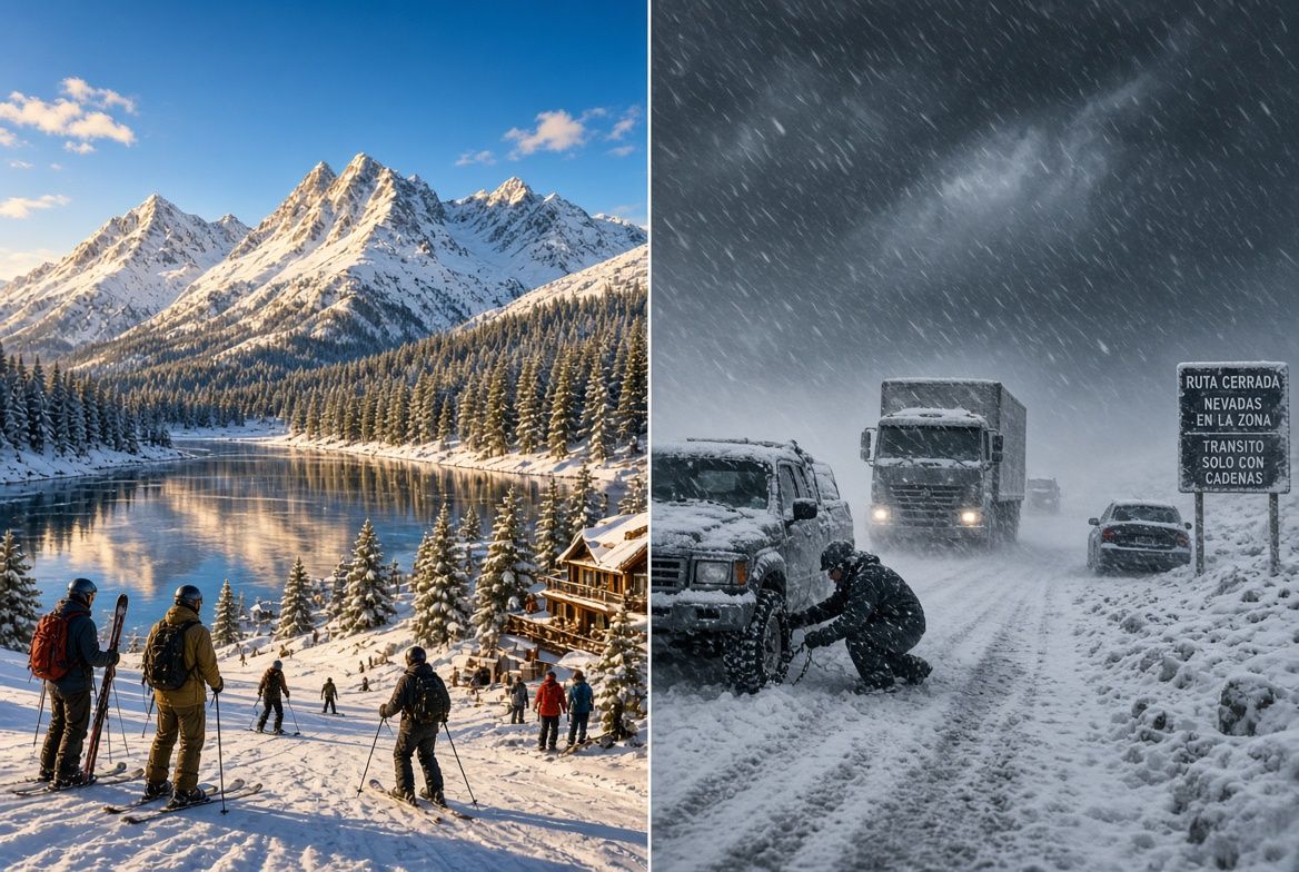 Las dos caras de la nieve en el sur: una imagen de cuento con grandes complicaciones