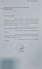 Rubia se fue del PICH y la Legislatura quedó dividida en ocho bloques