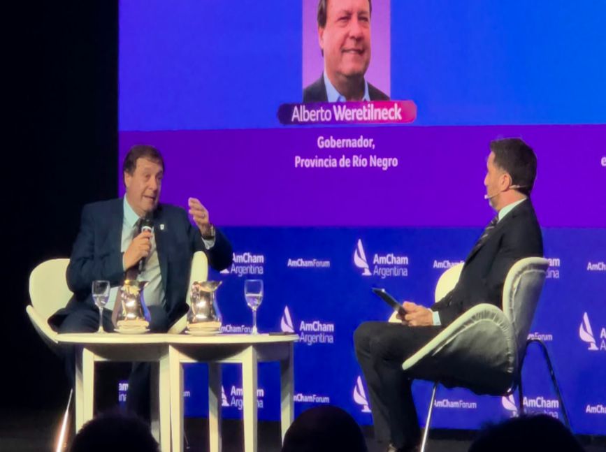 Weretilneck pasó por AmCham y dejó un fuerte mensaje a favor del Gobierno