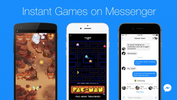 Pac-Man o Space Invaders en el Facebook Messenger