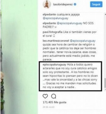 Habló el cura fan de Sol Pérez tras su polémico piropo