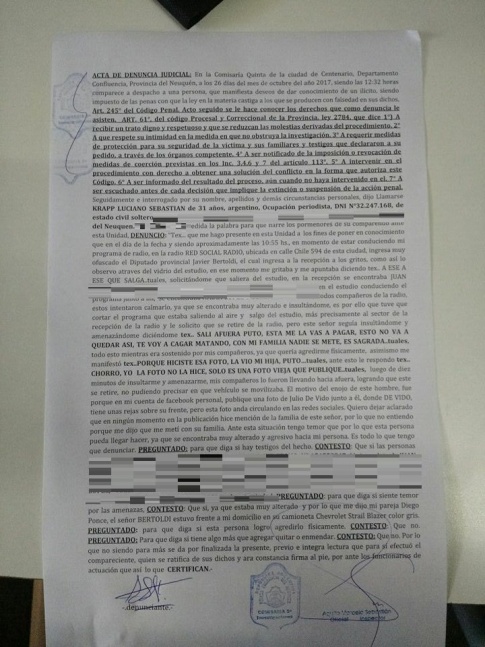 Diputado kirchnerista intentó agredir a un periodista