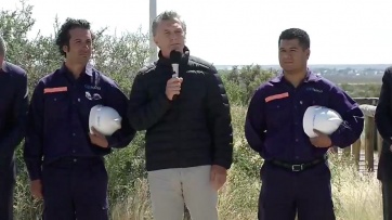 Macri y Arcioni inauguraron la ampliación del Parque Eólico Rawson