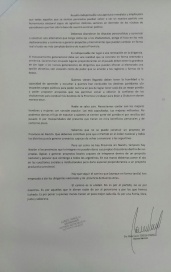 Con una dura presentación, Torres Otarola pidió línea interna en el PJ