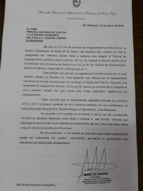 La oposición recurrió a la Justicia por la conformación del Tribunal de Enjuiciamiento