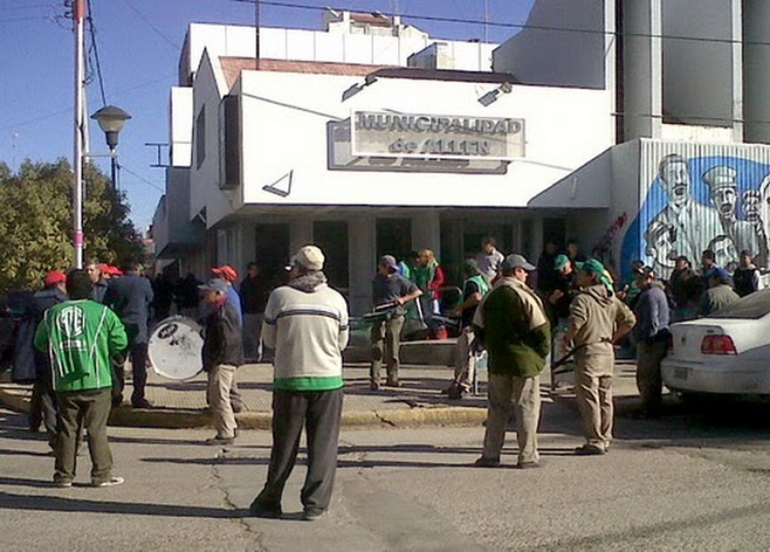 Allen: municipales de paro por tiempo indeterminado