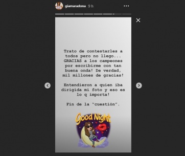 El descargo hot de Gianinna Maradona