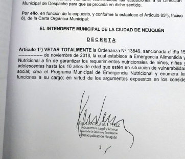 Vetador sin escrúpulos: Pechi dio marcha atrás a la Emergencia Alimentaria