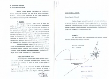 Arcioni va a la Justicia contra la oposición por el desdoblamiento electoral