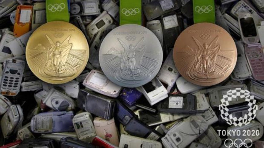 Las medallas de los Juegos Olímpicos serán fabricadas con basura