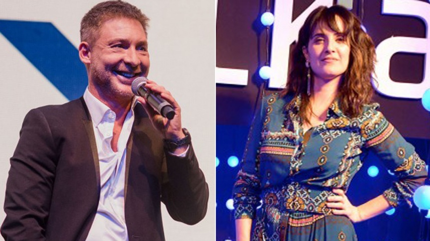 Adrián Suar y Julieta Díaz a los besos en una fiesta