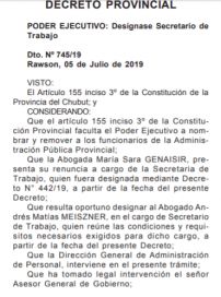 Quién es Andrés Meiszner, el flamante funcionario de Arcioni