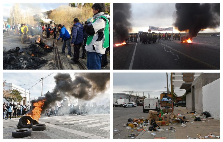 Chubut sitiada: paro, cortes y manifestaciones en toda la provincia