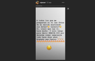 Con un desopilante comentario, Sabrina Rojas confirmó que las fotos son de su marido