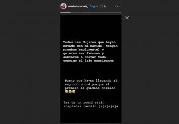 Mariana Nannis convoca a las mujeres con las que Caniggia le haya sido infiel