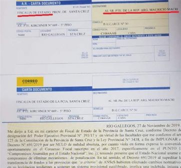 Alicia le mandó una Carta Documento a Macri por 