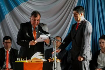 Belloni asumió su cuarto mandato y presentó a su Gabinete