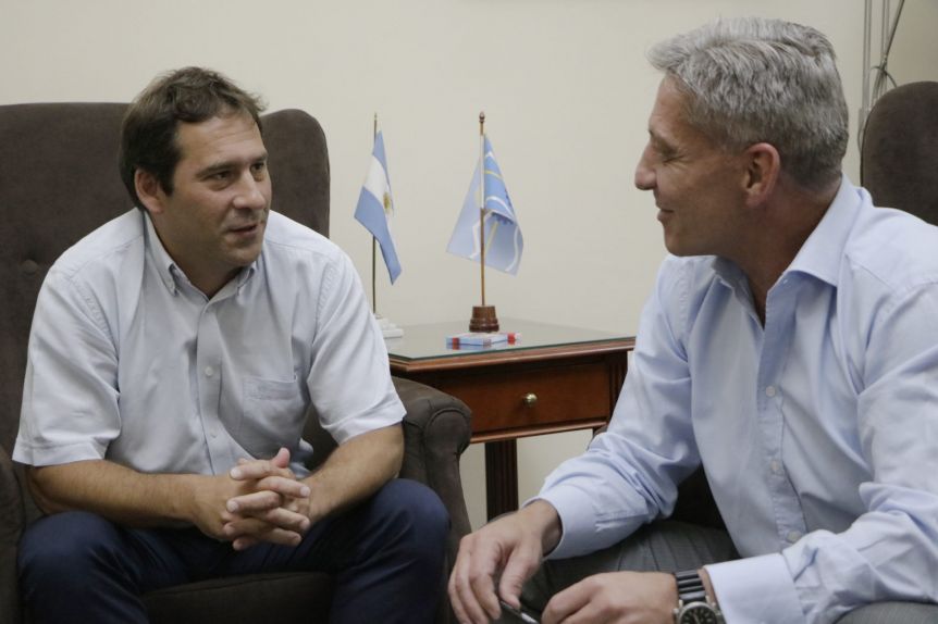 Arcioni recibió al intendente Luque