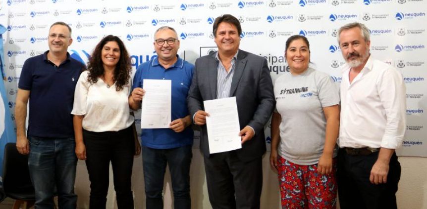 Gaido suscribió acuerdo salarial con los trabajadores municipales