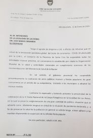 Coronavirus: Fiscalía de Estado notificó a Carambia por no suspender la Fiesta de la Estepa