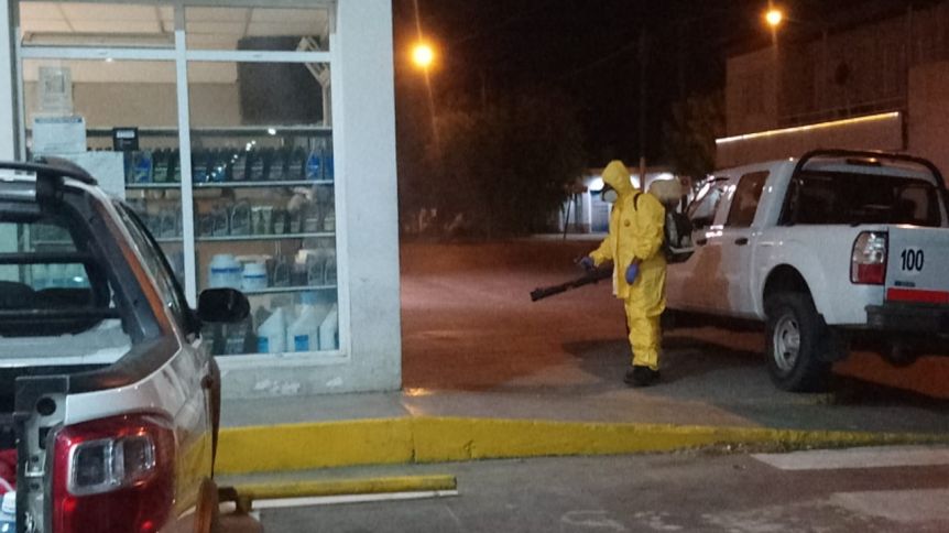Caleta Olivia: Municipio realizó tareas de desinfección en la ciudad