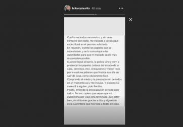 Los vecinos de Laurita Fernández la denunciaron por romper la cuarentena