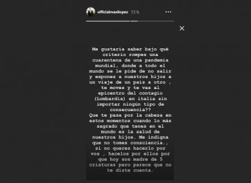 Maxi López escrachó a Wanda Nara por romper la cuarentena con sus hijos