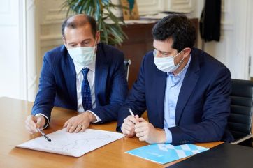 De gira por Buenos Aires, Gutiérrez firmó con Nación el crédito por $5000 millones y pasó por YPF