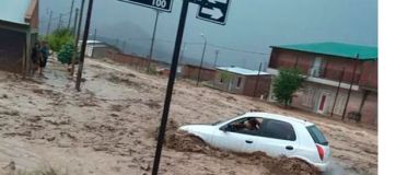Gutiérrez viajó a Barrancas para recorrer la zona afectada por el temporal