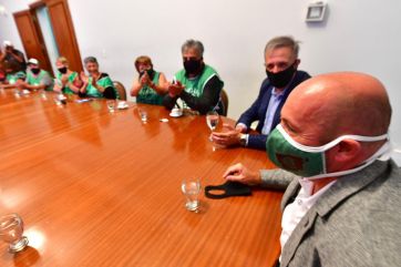 En un clima distendido, Sastre recibió a ATE en Casa de Gobierno