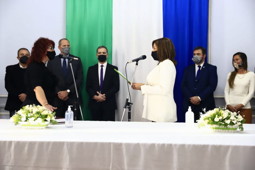 Carreras les tomó juramento a los nuevos jueces que conformarán el STJ