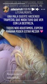 Luciana Salazar sufrió un fuerte golpe en su cabeza: 